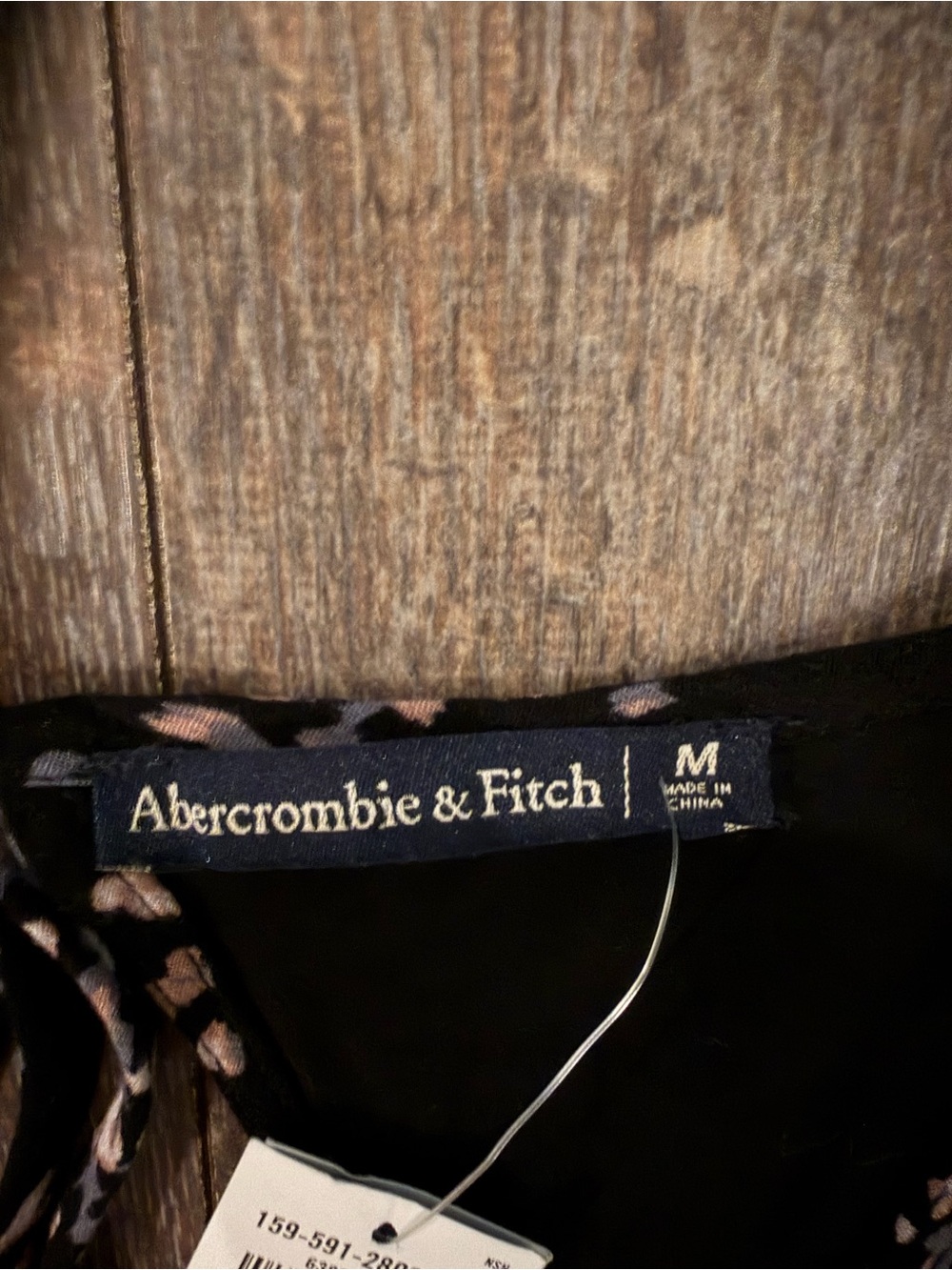 Abercrombie & Fitch Black Floral Wrap Romper with Blush Accents - Picture 2 of 5